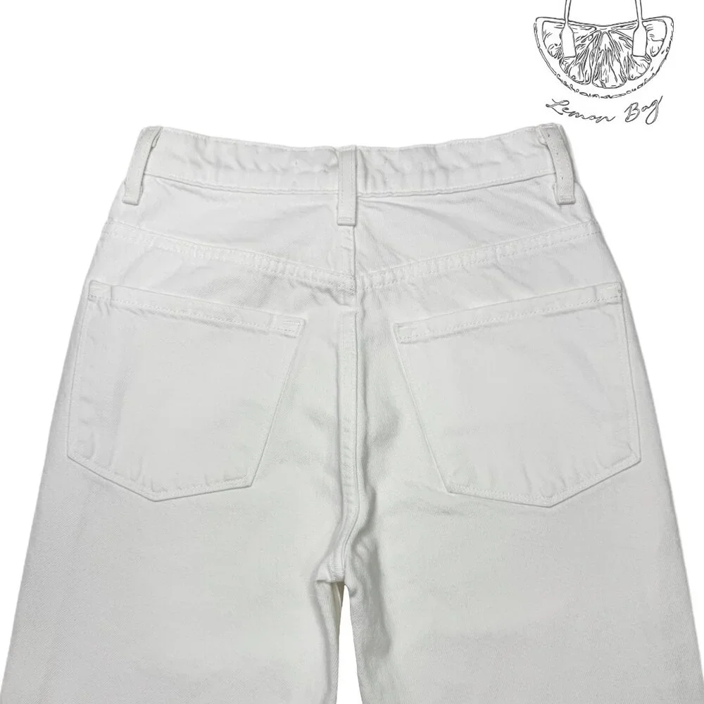J Brand / High Rise Wide Cropped Jeans / Size 24 / White - Picture 6 of 7